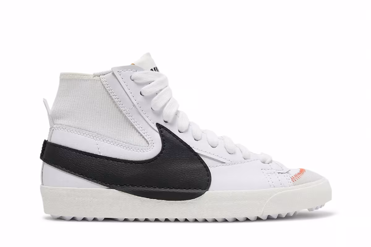 Nike Blazer Mid White Black, view 2