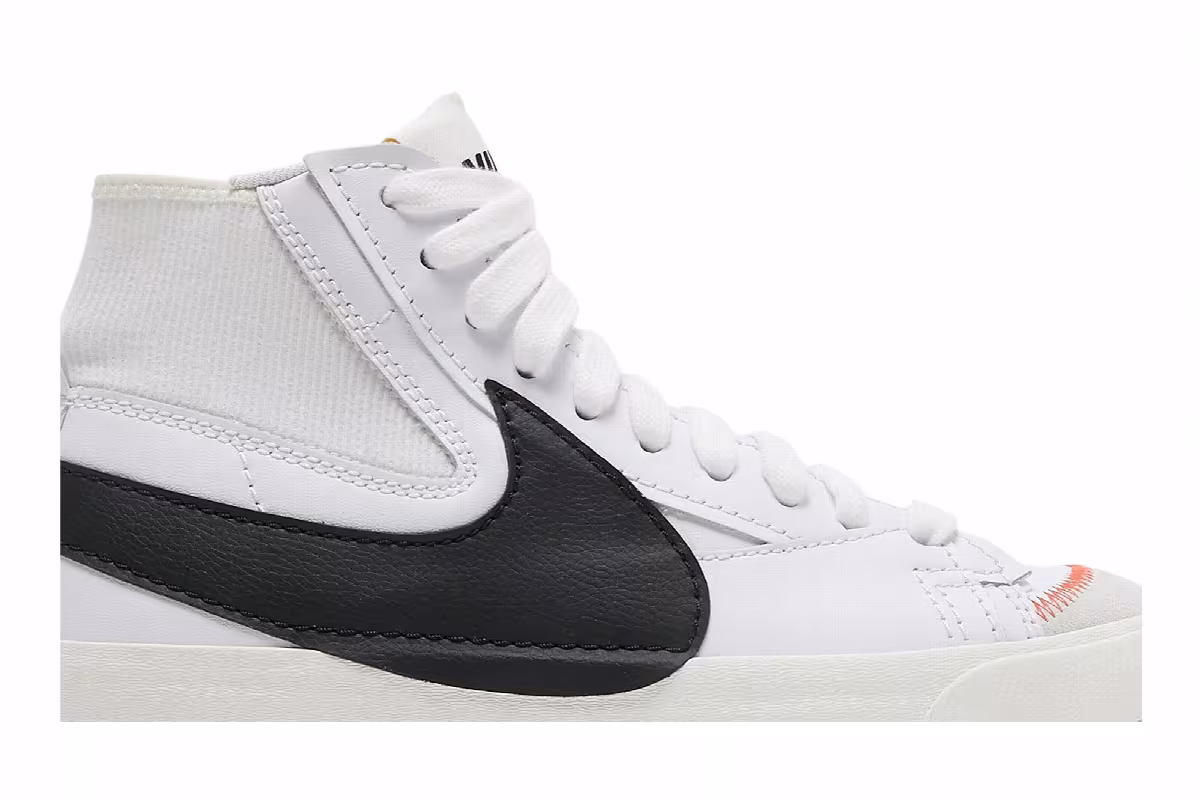 Nike Blazer Mid White Black, view 3