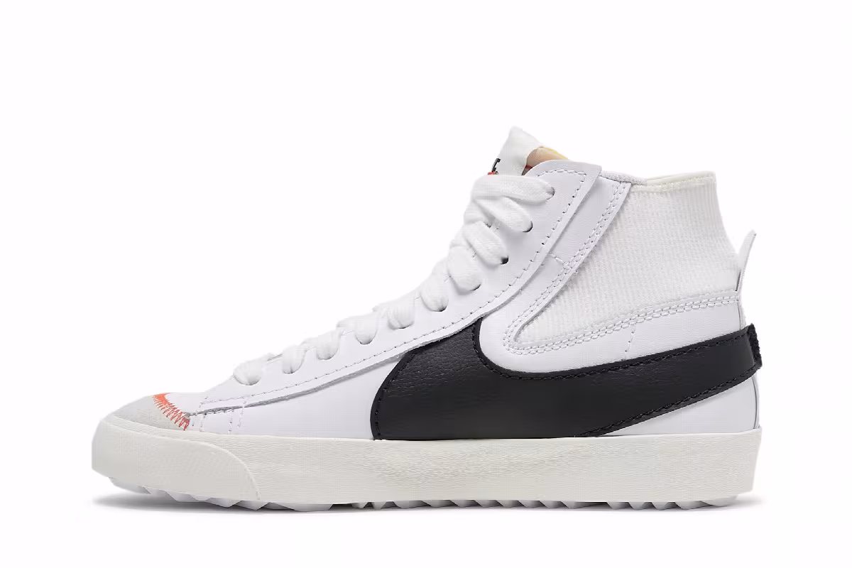 Nike Blazer Mid White Black, view 4