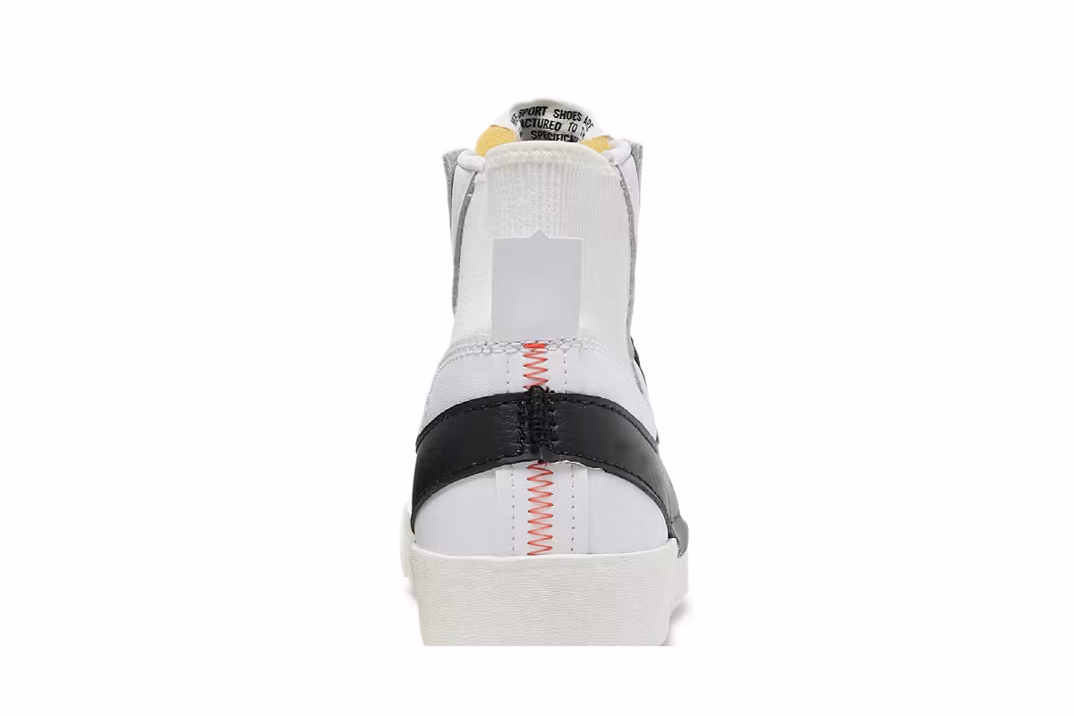 Nike Blazer Mid White Black, view 8