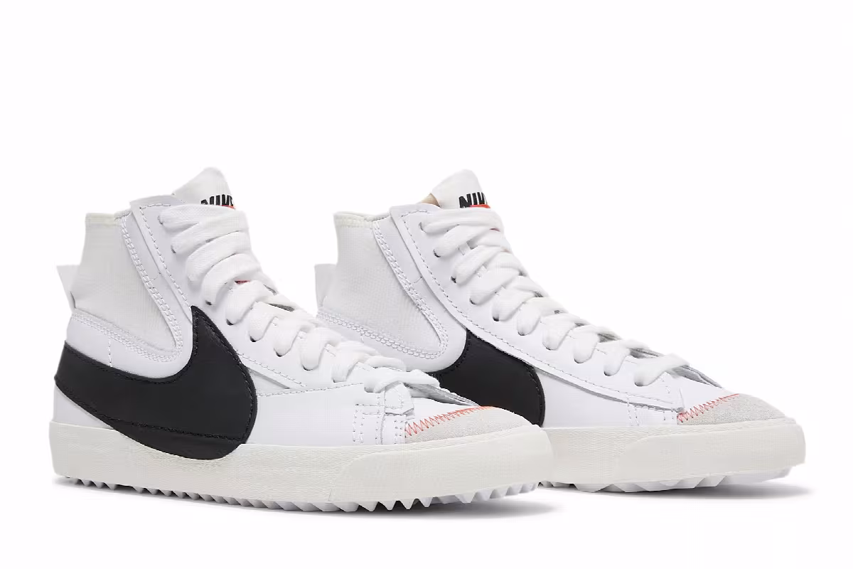Nike Blazer Mid White Black, view 9