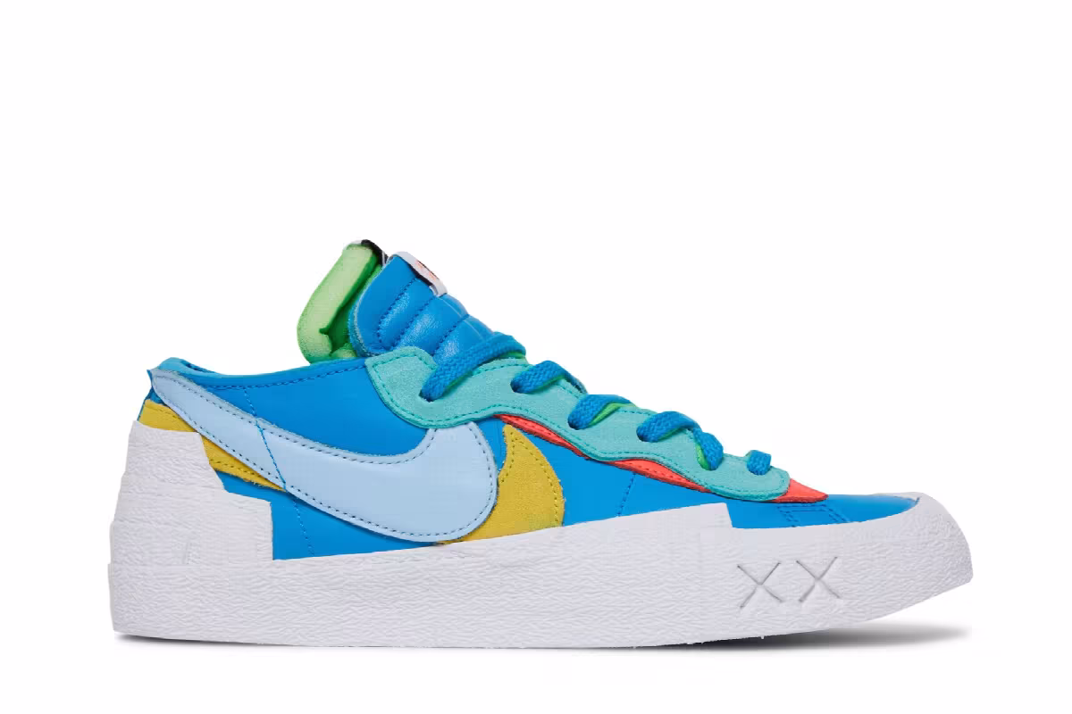 KAWS x sacai x Nike Blazer Low Neptune Blue, view 2