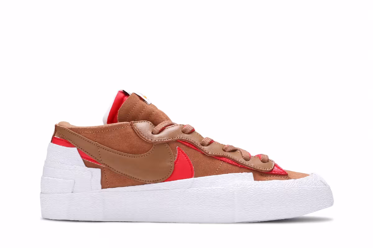 sacai x Nike Blazer Low British Tan, view 2