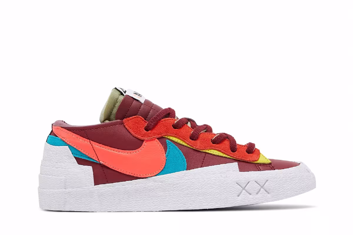 KAWS x sacai x Nike Blazer Low Team Red, view 2