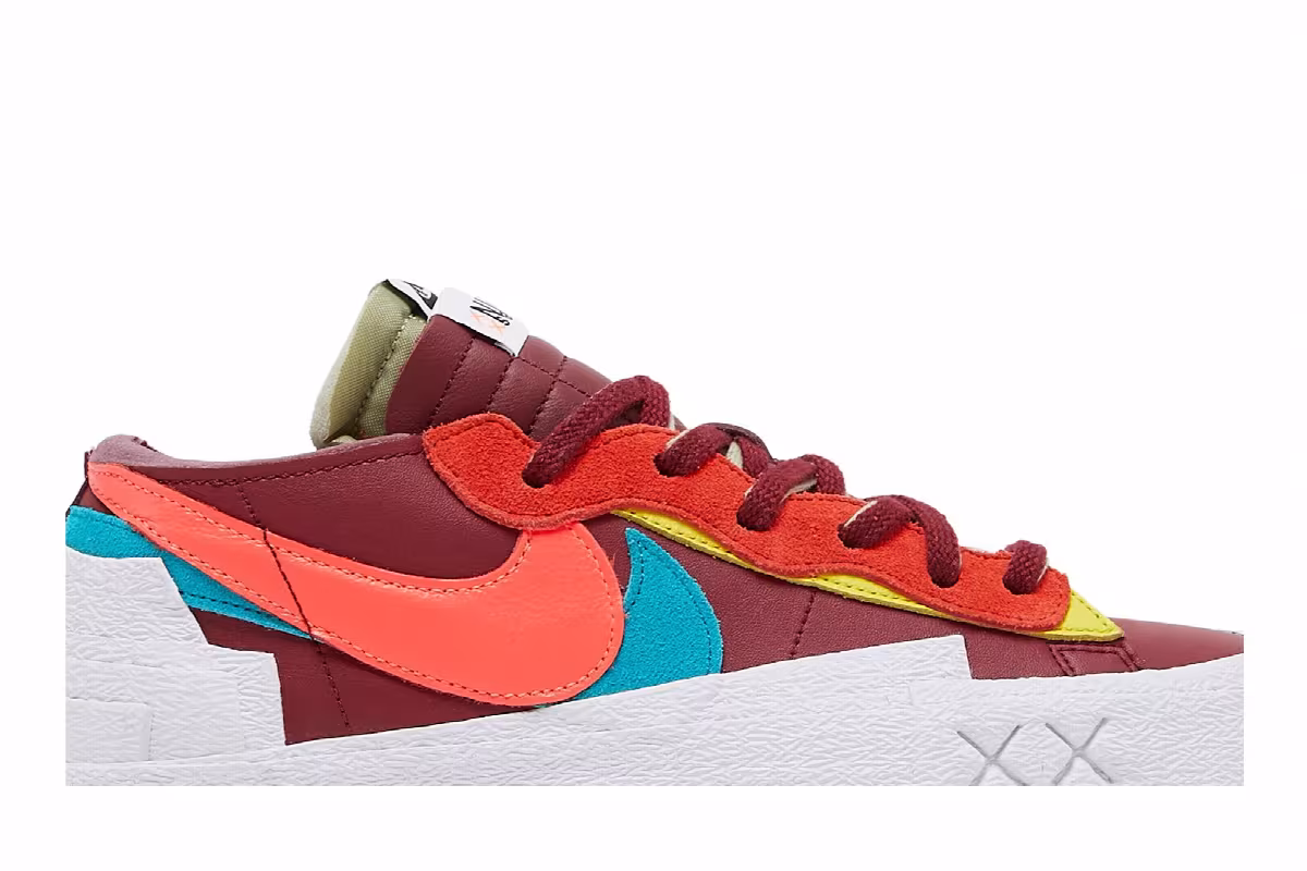 KAWS x sacai x Nike Blazer Low Team Red, view 3