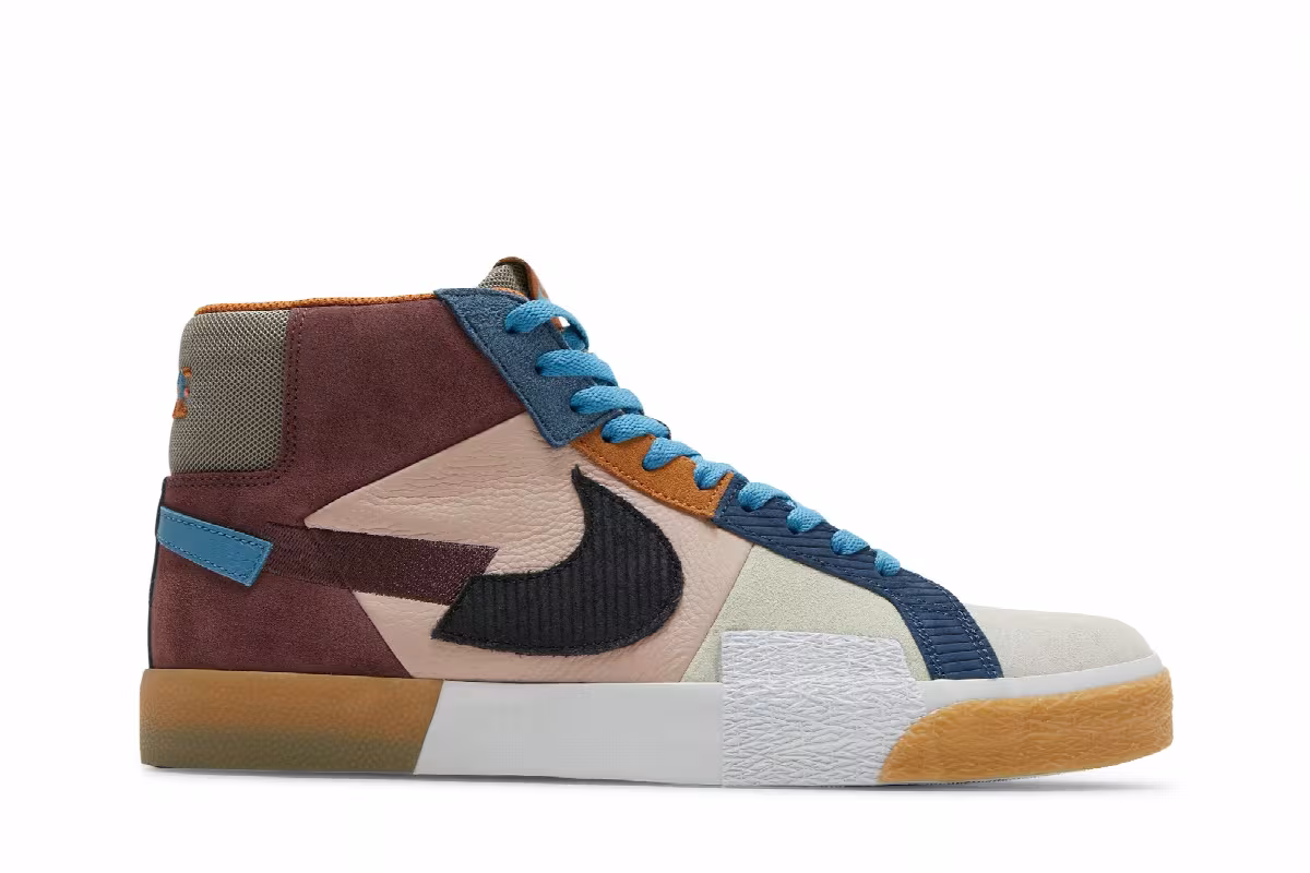 Nike Zoom Blazer Mid Premium SB Mosaic Pack - Dark Wine, view 2