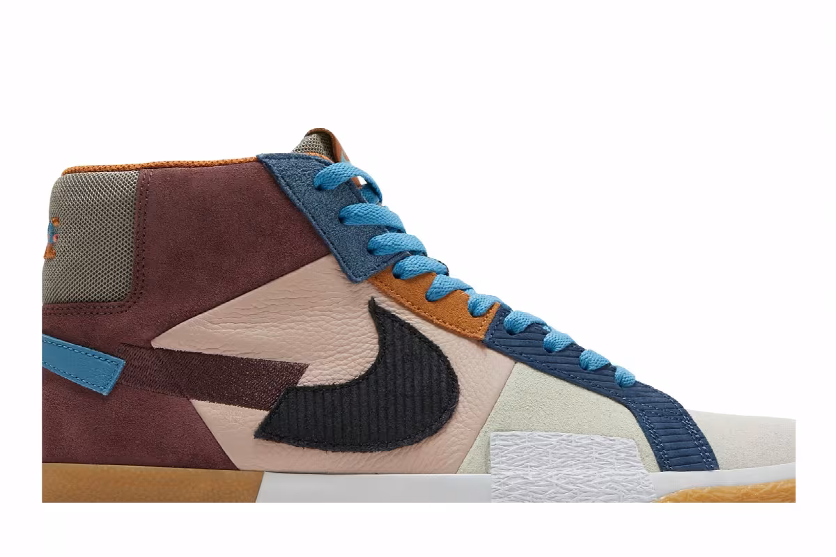 Nike Zoom Blazer Mid Premium SB Mosaic Pack - Dark Wine, view 3