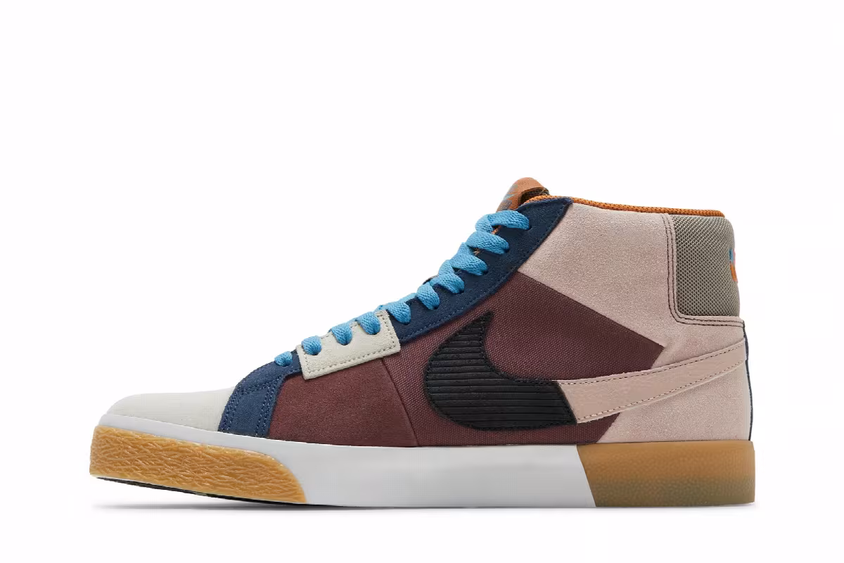 Nike Zoom Blazer Mid Premium SB Mosaic Pack - Dark Wine, view 4