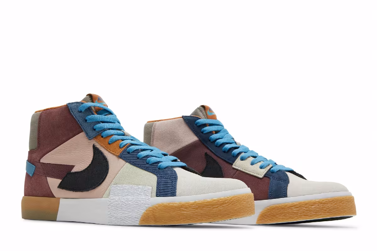 Nike Zoom Blazer Mid Premium SB Mosaic Pack - Dark Wine, view 9