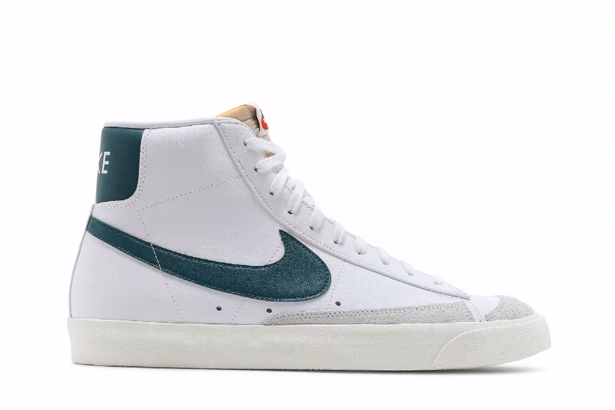 Nike Blazer Mid White Dark Teal Green, view 2