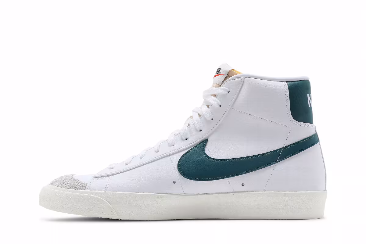 Nike Blazer Mid White Dark Teal Green, view 4
