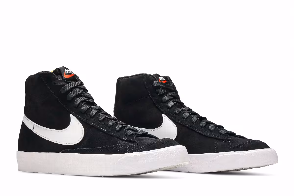 Nike Blazer Mid Black White, view 9