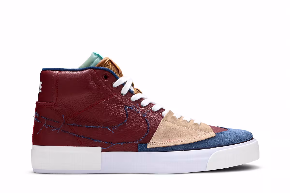 Nike Zoom Blazer Mid Edge SB Team Red Navy, view 2