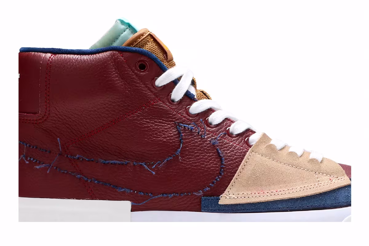 Nike Zoom Blazer Mid Edge SB Team Red Navy, view 3
