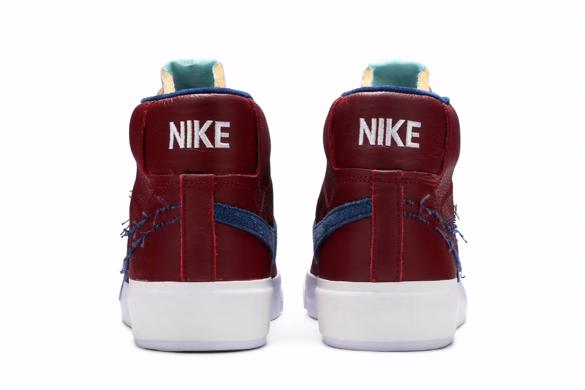 Nike Zoom Blazer Mid Edge SB Team Red Navy, view 7
