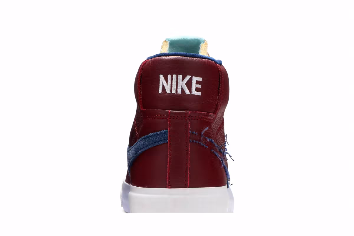 Nike Zoom Blazer Mid Edge SB Team Red Navy, view 8