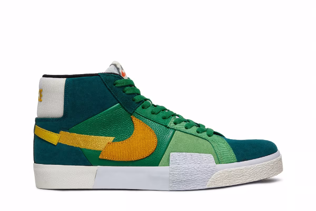 Nike Zoom Blazer Mid Premium SB Mosaic Pack - Aloe Verde, view 2