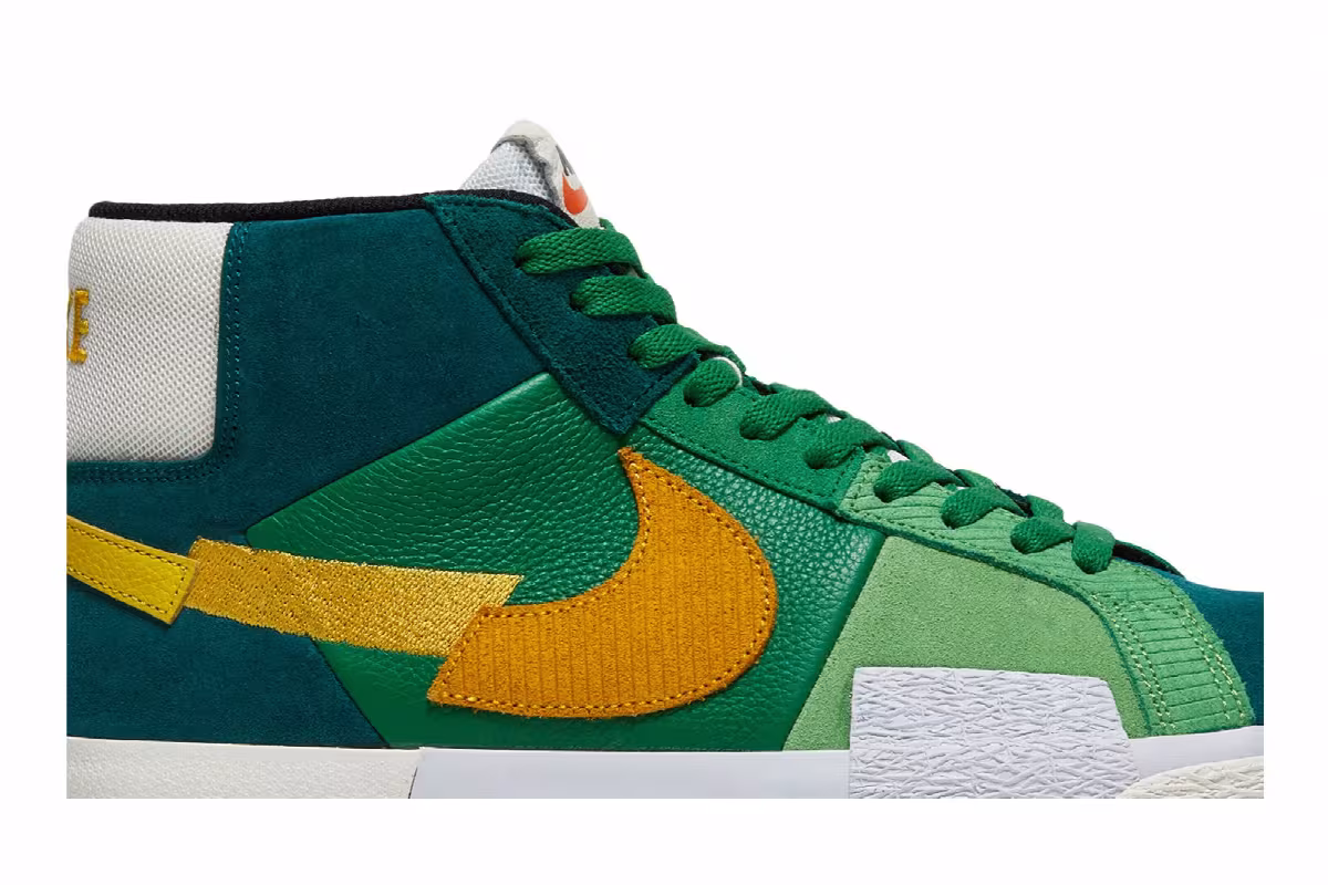 Nike Zoom Blazer Mid Premium SB Mosaic Pack - Aloe Verde, view 3