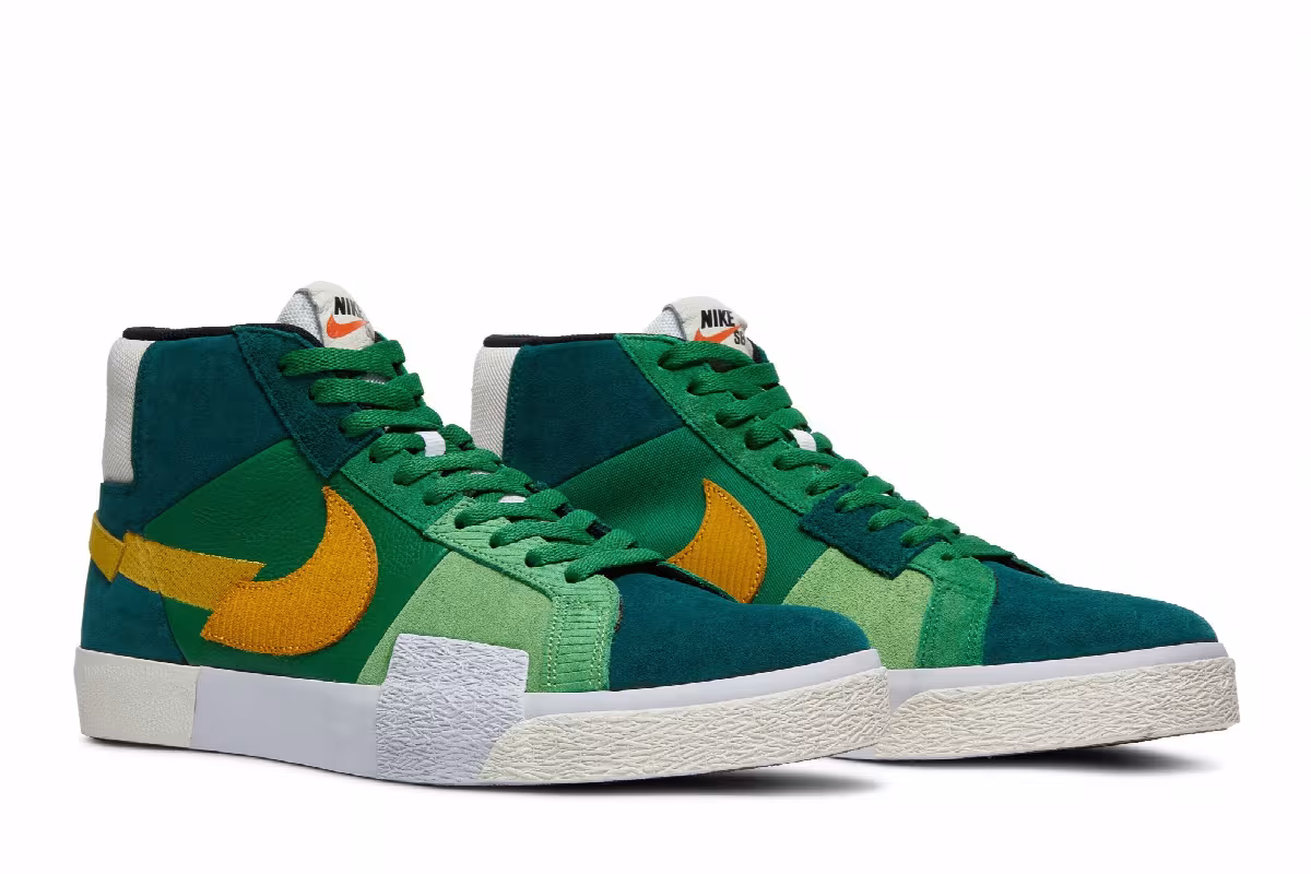Nike Zoom Blazer Mid Premium SB Mosaic Pack - Aloe Verde, view 9