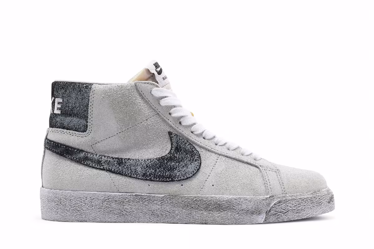Nike Zoom Blazer Mid Premium SB Faded Pack - Grey Fog Black, view 2