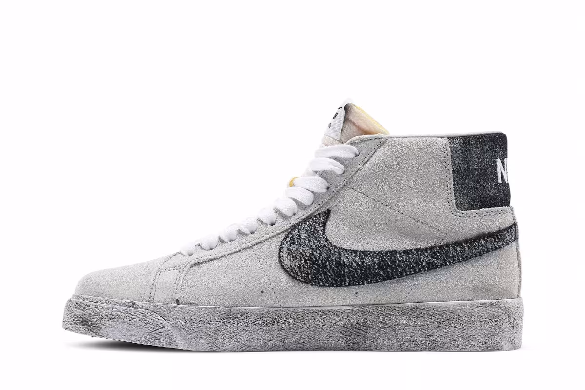 Nike Zoom Blazer Mid Premium SB Faded Pack - Grey Fog Black, view 4