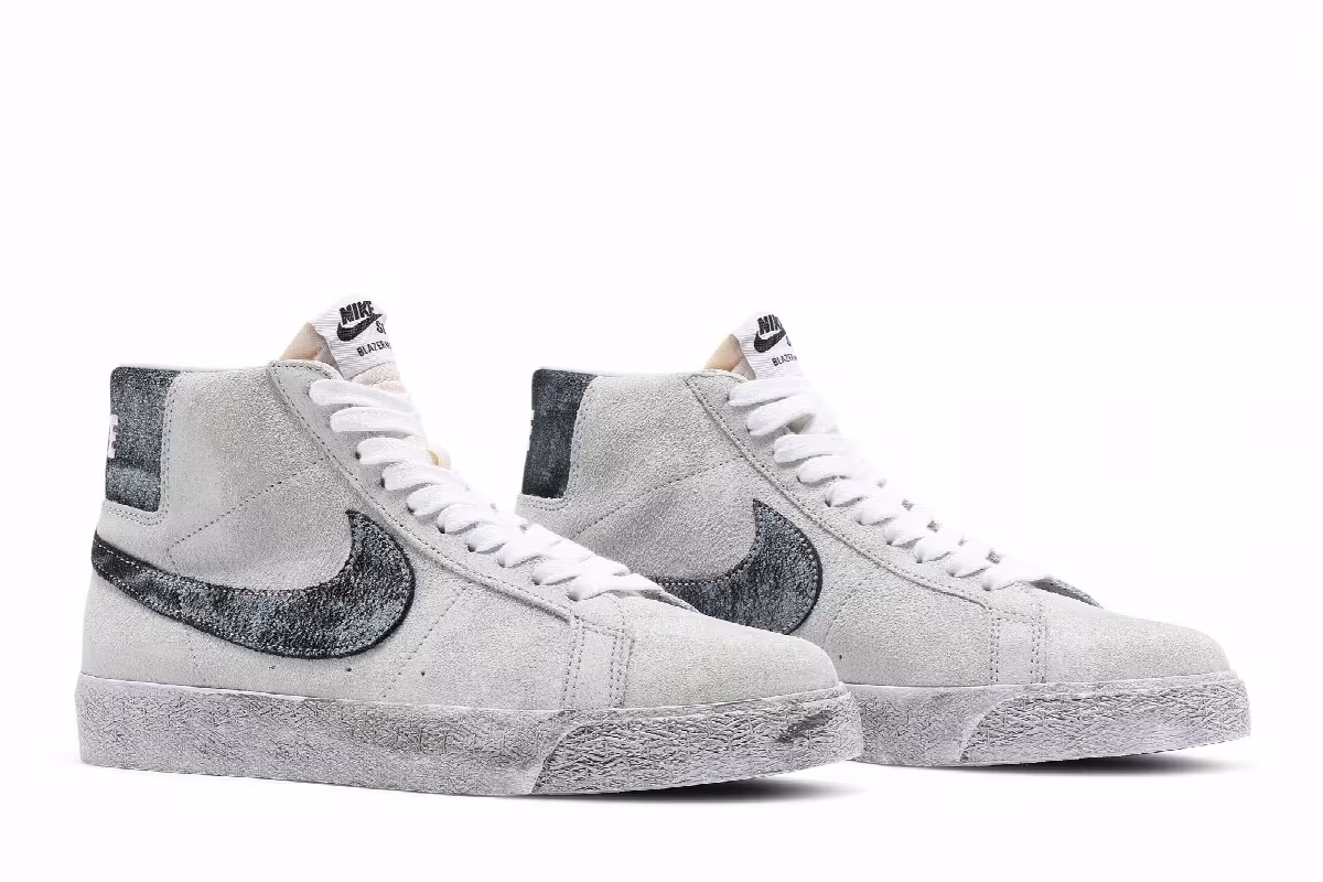 Nike Zoom Blazer Mid Premium SB Faded Pack - Grey Fog Black, view 9