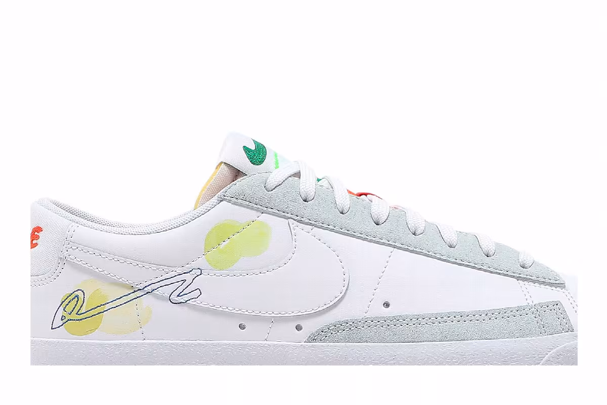Mayumi Yamase x Nike Blazer Low White Multi, view 3