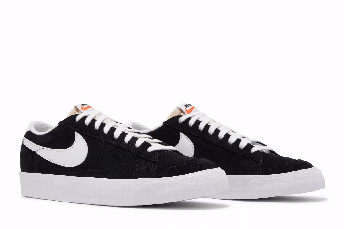 Nike Blazer Low Black White, view 9