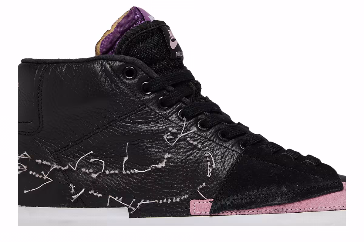 Nike Zoom Blazer Mid Edge SB Black Pink Rise, view 3