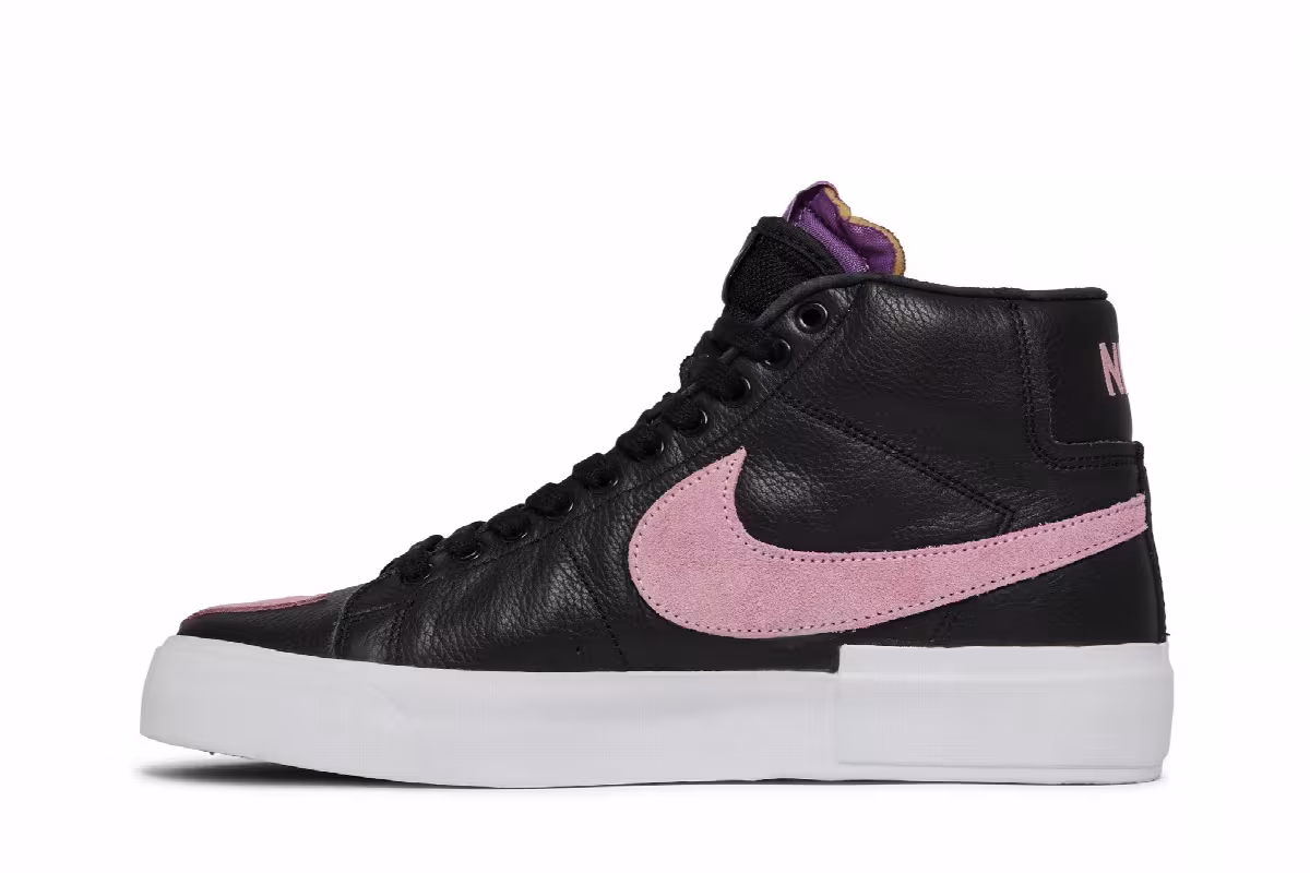 Nike Zoom Blazer Mid Edge SB Black Pink Rise, view 4