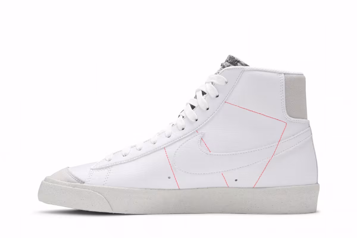 Nike Blazer Mid Recycled Wool - White Light Smoke Grey, view 4
