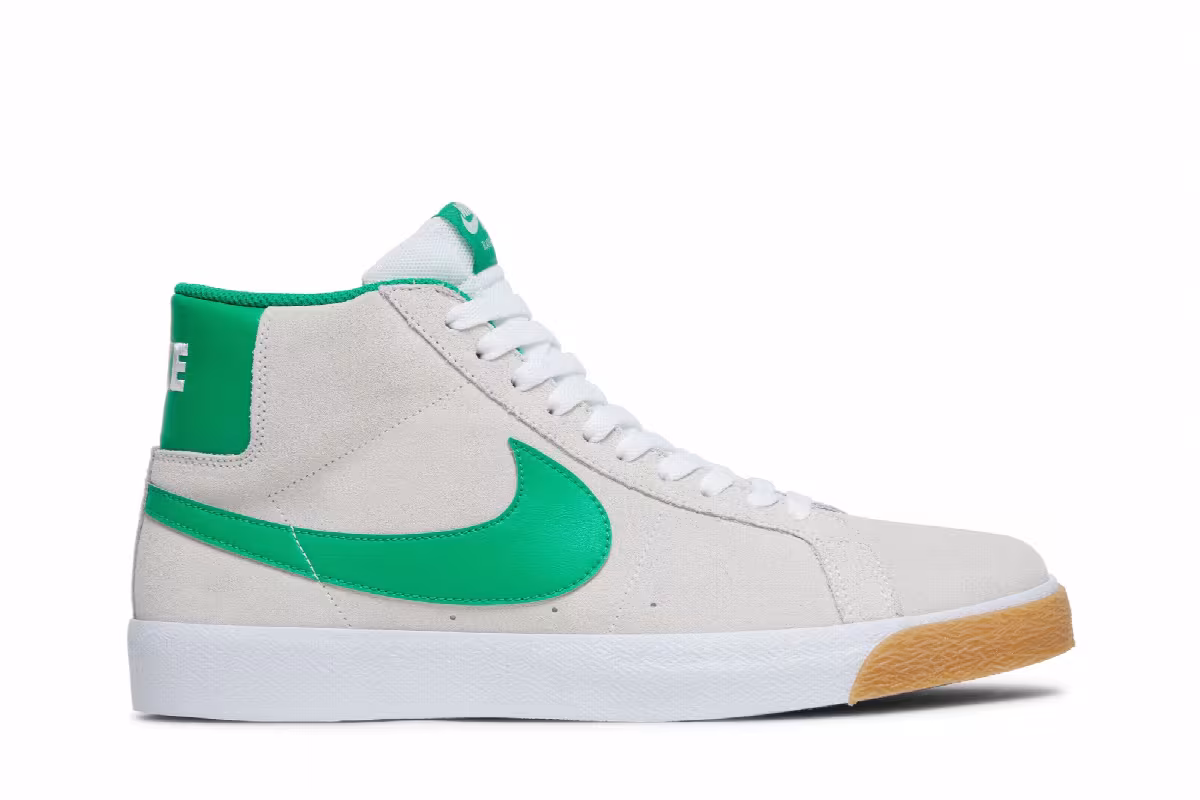 Nike Zoom Blazer Mid SB White Lucky Green, view 2