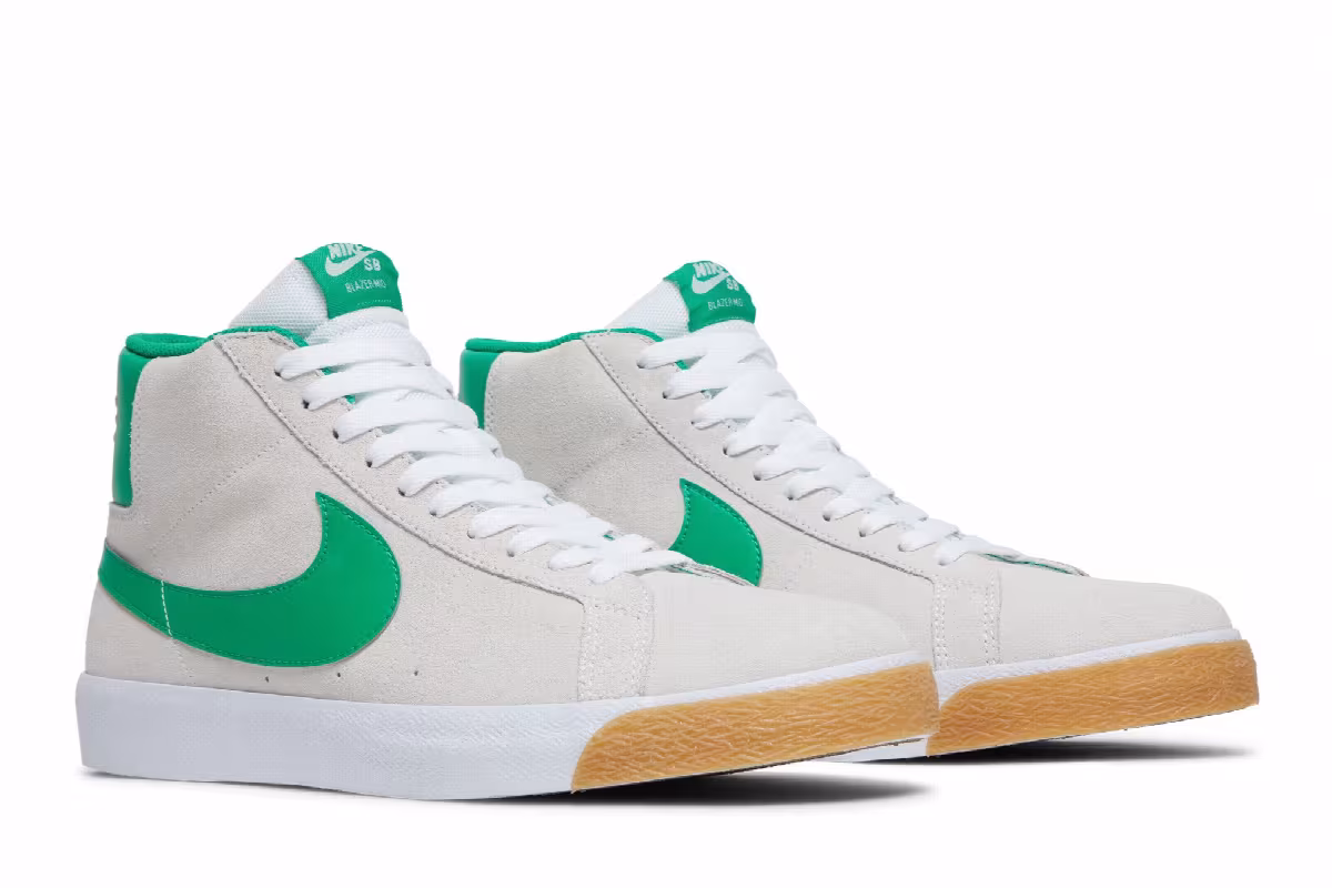Nike Zoom Blazer Mid SB White Lucky Green, view 9