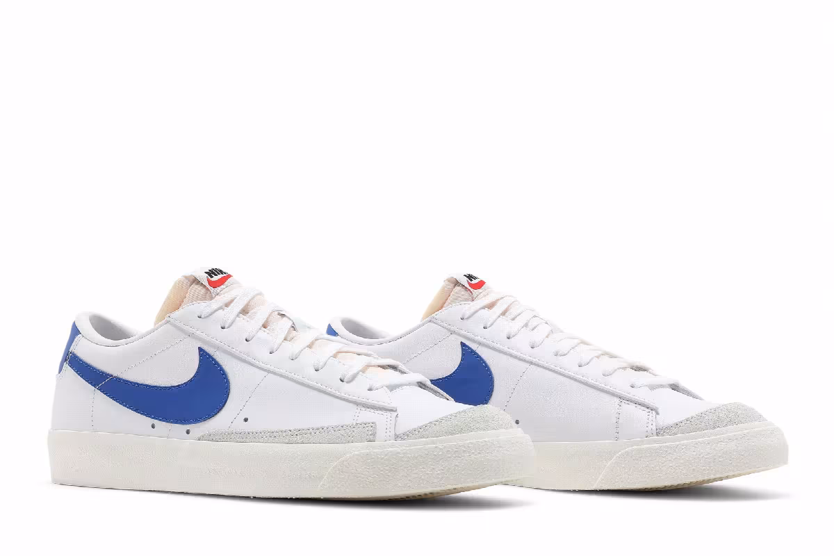 Nike Blazer Low White Hyper Royal, view 9