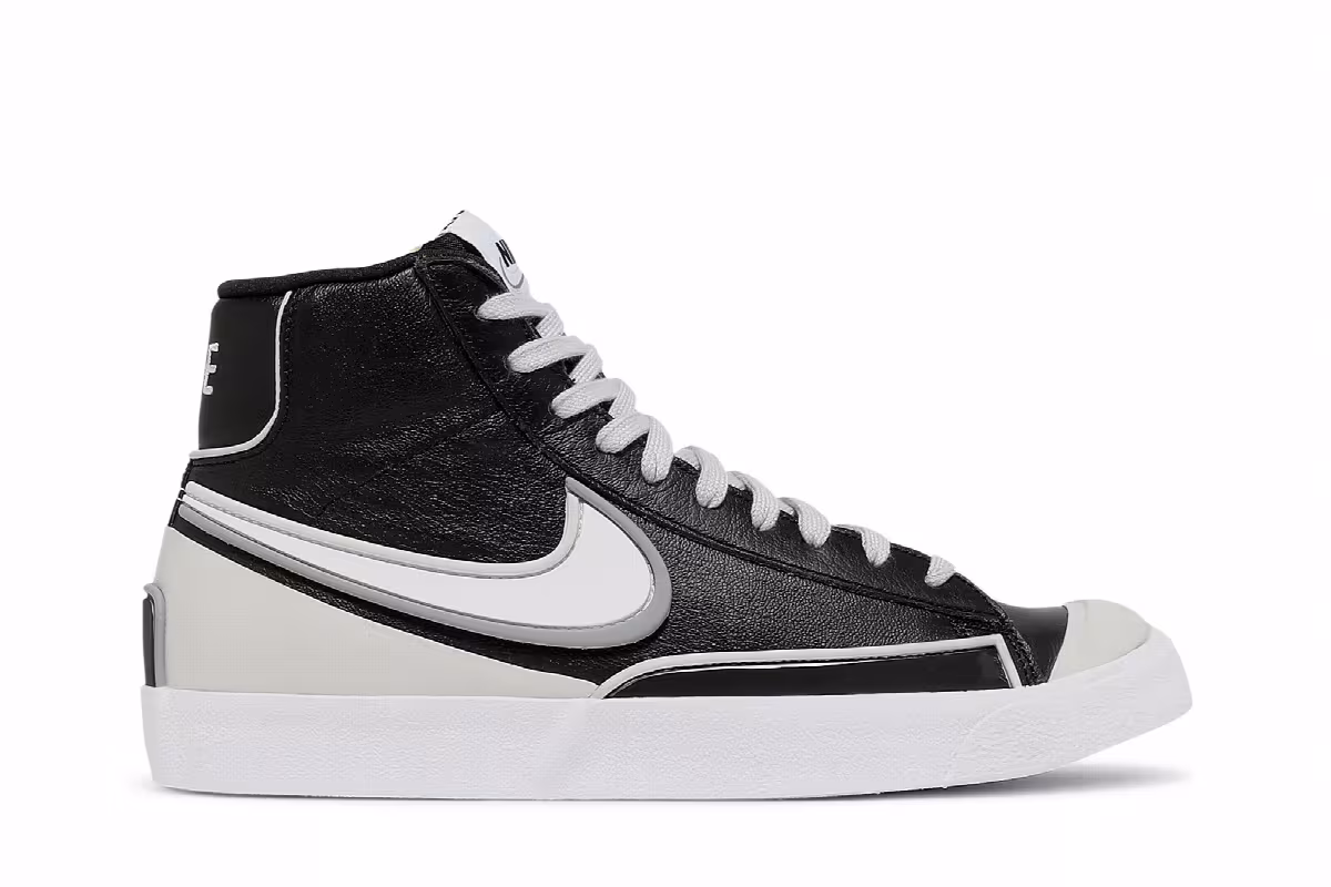 Nike Blazer Mid Black White, view 2