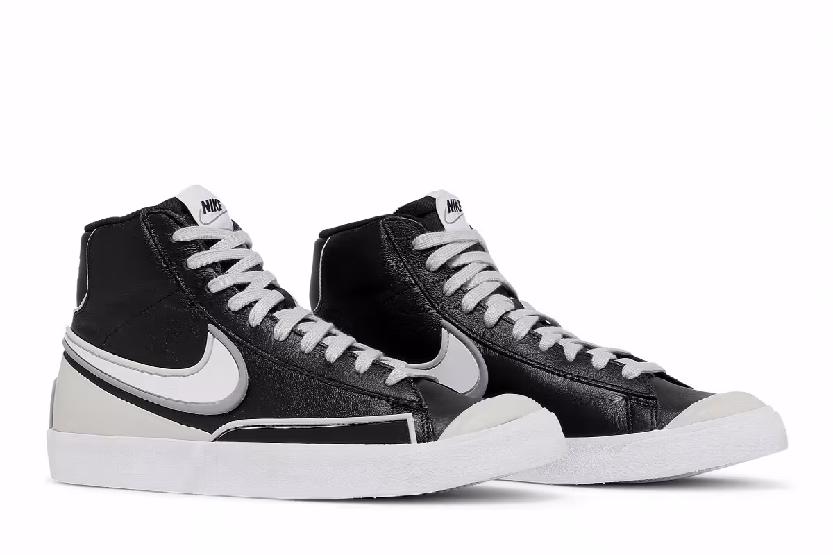 Nike Blazer Mid Black White, view 9