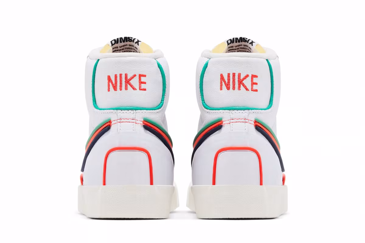 Nike Blazer Mid White Blue Void Crimson, view 7