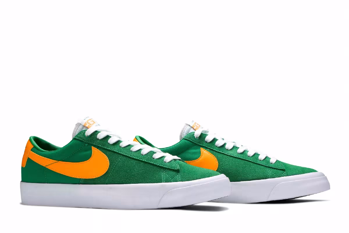 Nike Zoom Blazer Low Pro GT SB Lucky Green Gold, view 9