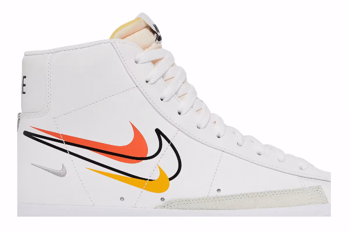 Nike Blazer Mid Multi Swoosh - Team Orange, view 3