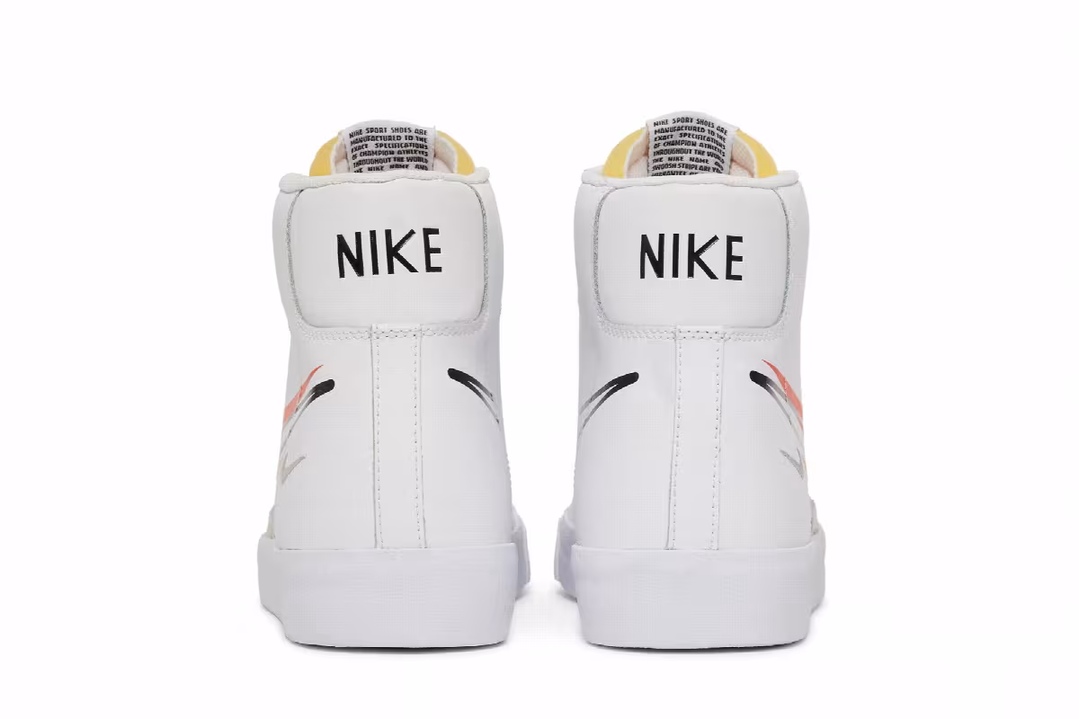 Nike Blazer Mid Multi Swoosh - Team Orange, view 7