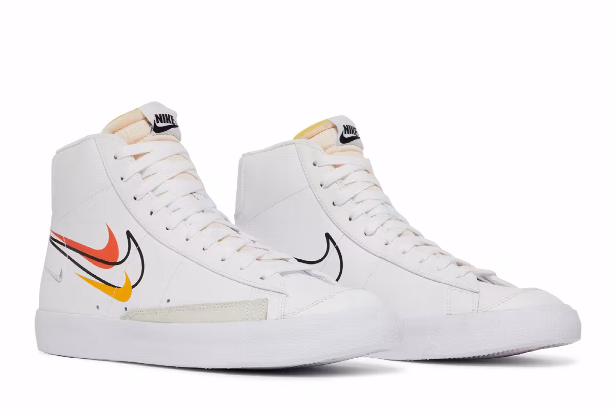 Nike Blazer Mid Multi Swoosh - Team Orange, view 9