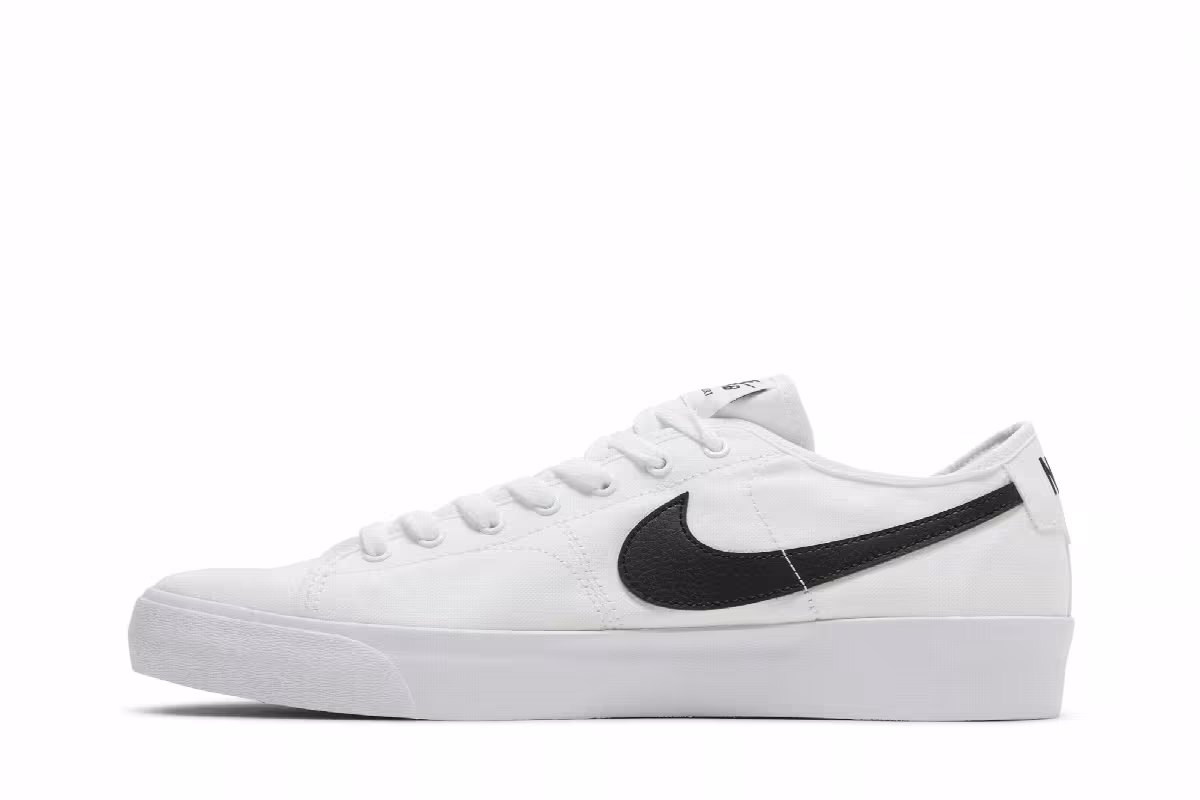Nike Blazer Court SB White Black, view 4