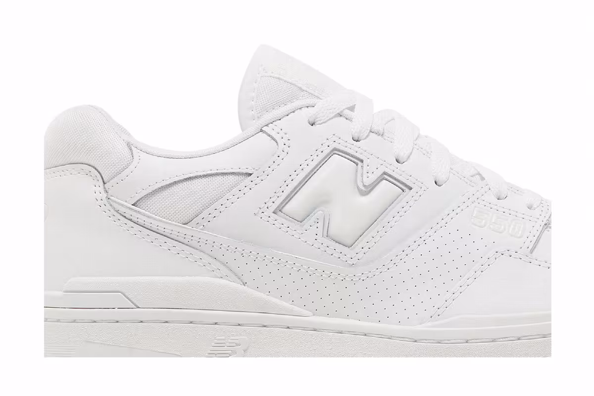 New Balance 550 Triple White, view 3