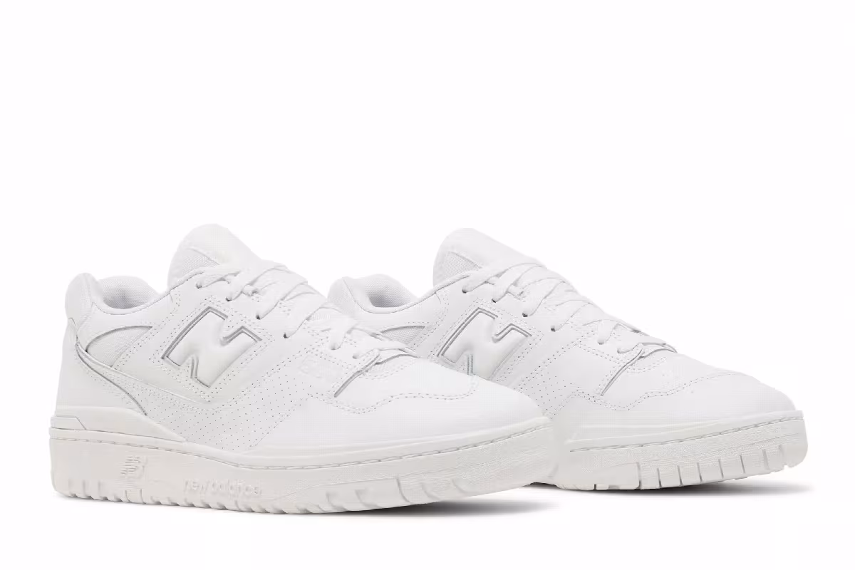 New Balance 550 Triple White, view 9