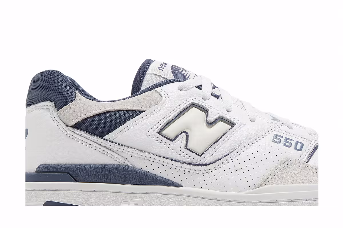 New Balance 550 White Vintage Indigo, view 3