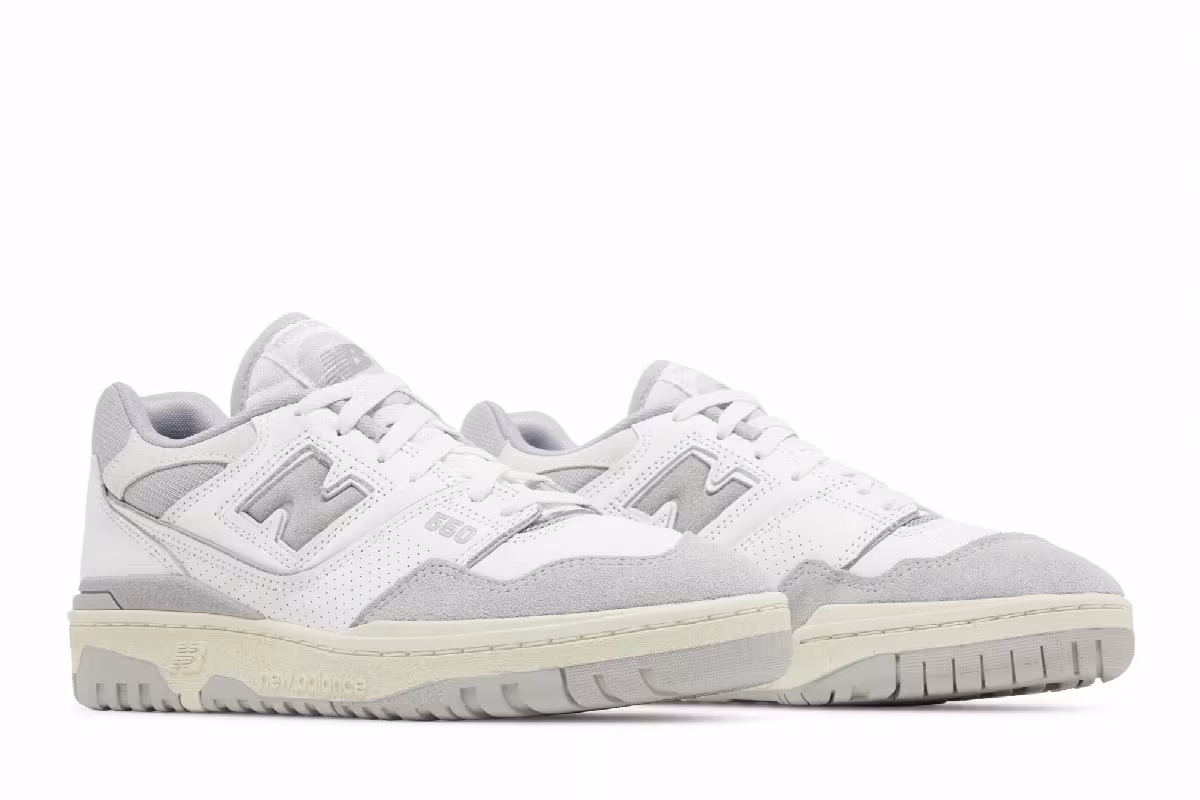 New Balance 550 White Raincloud Reflection, view 9