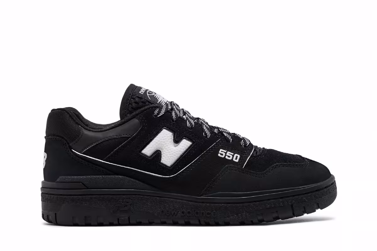 atmos x New Balance 550 Back in Black, view 2