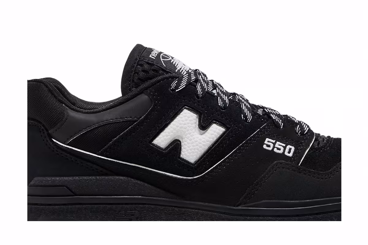 atmos x New Balance 550 Back in Black, view 3
