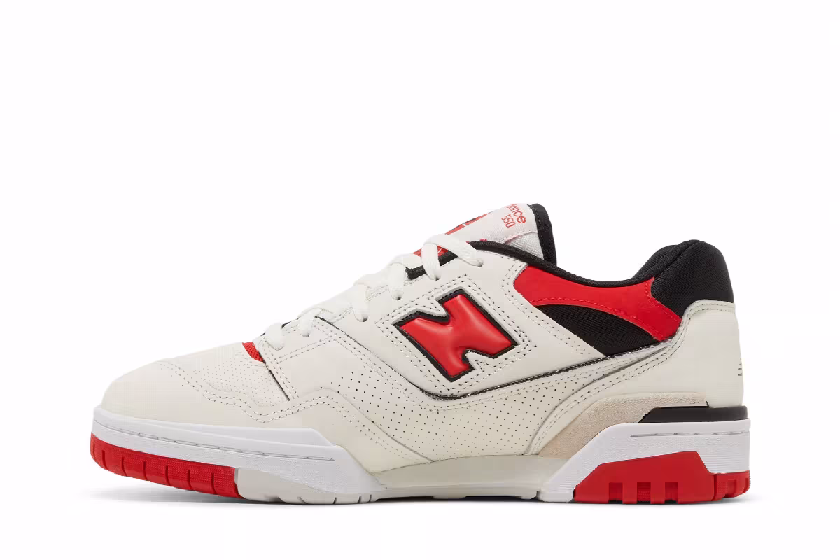 New Balance 550 Sea Salt True Red, view 4