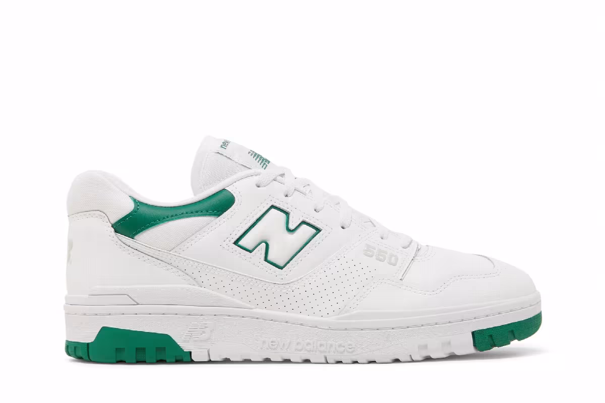 New Balance Men's 550 White Classic Pine, view 2